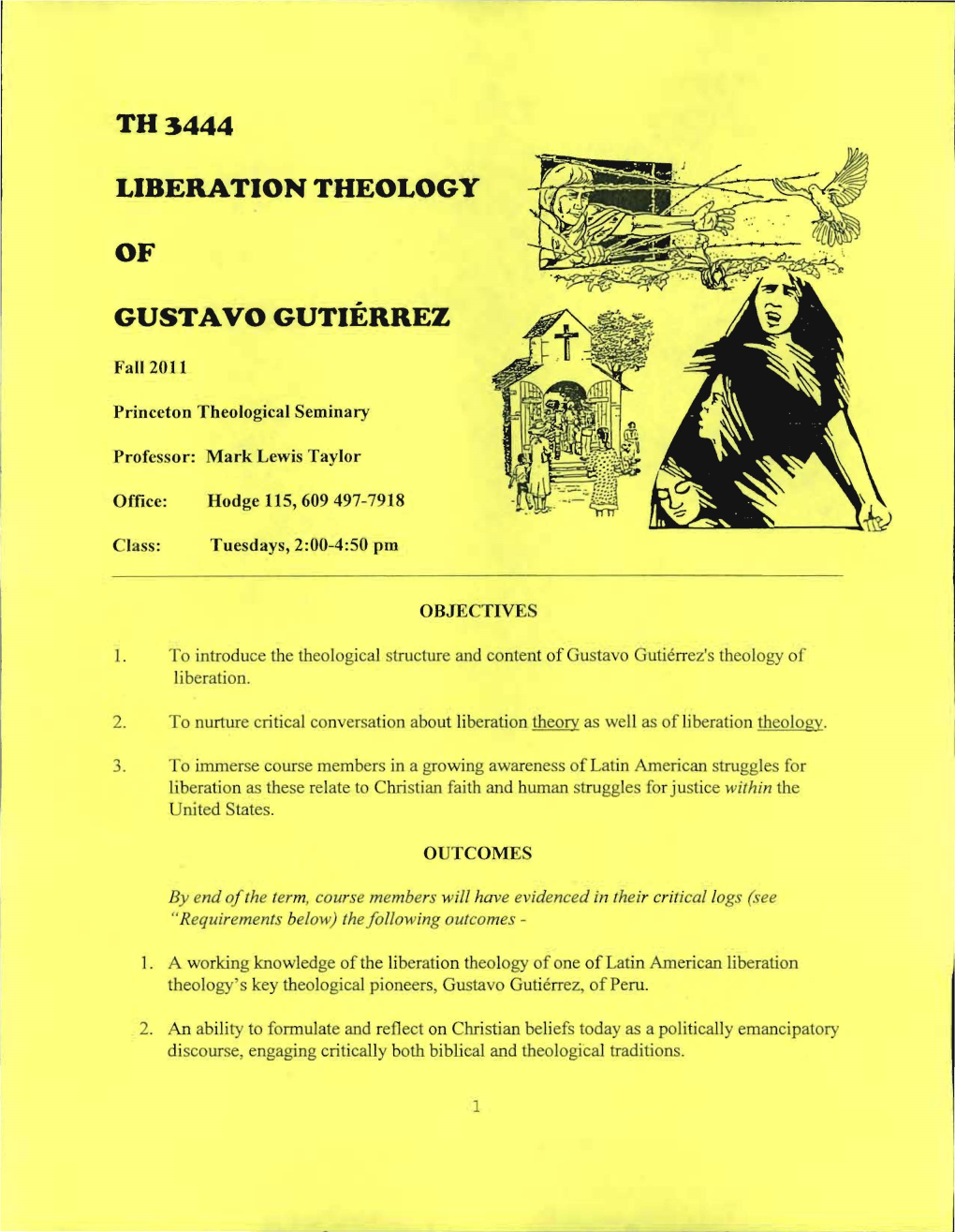 Th3444 Liberation Theology of Gustavo Gutierrez