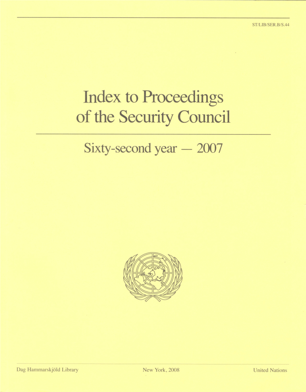 62Nd Year – 2007 Index to Proceedings – Subject Index
