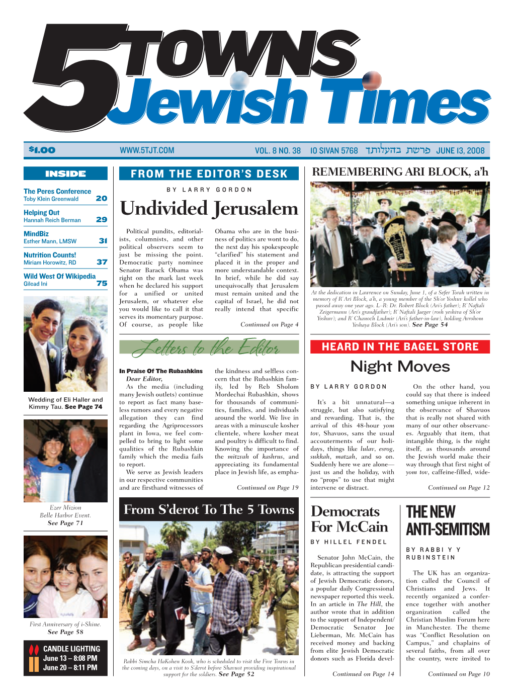 The 5 Towns Jewish Times Should Be Moved to Jerusalem