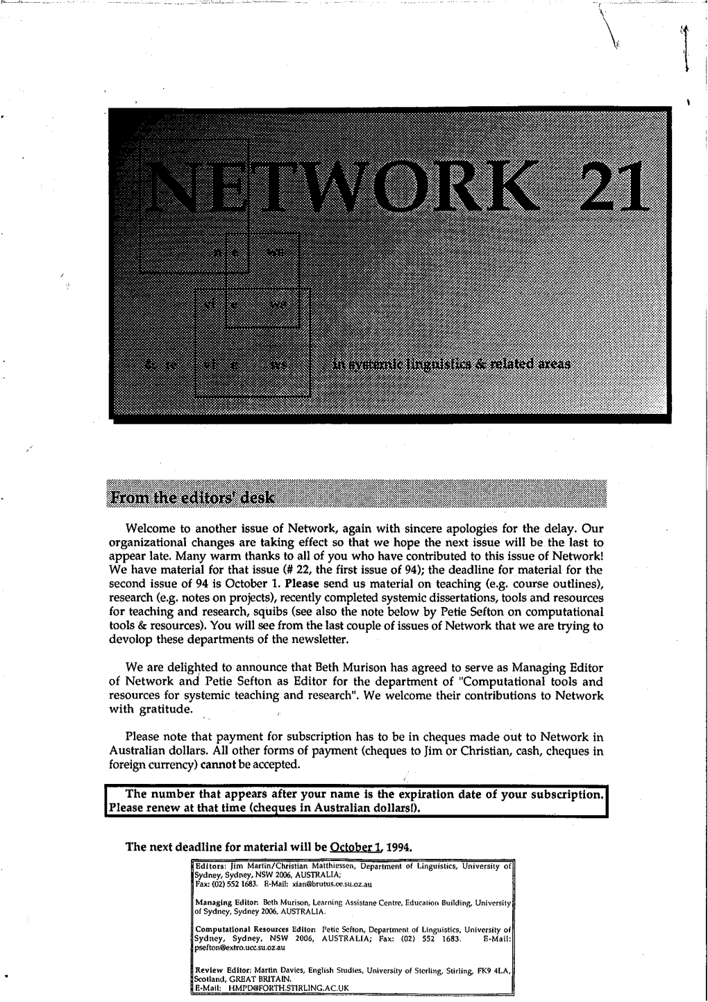 Network 21 – October 1993