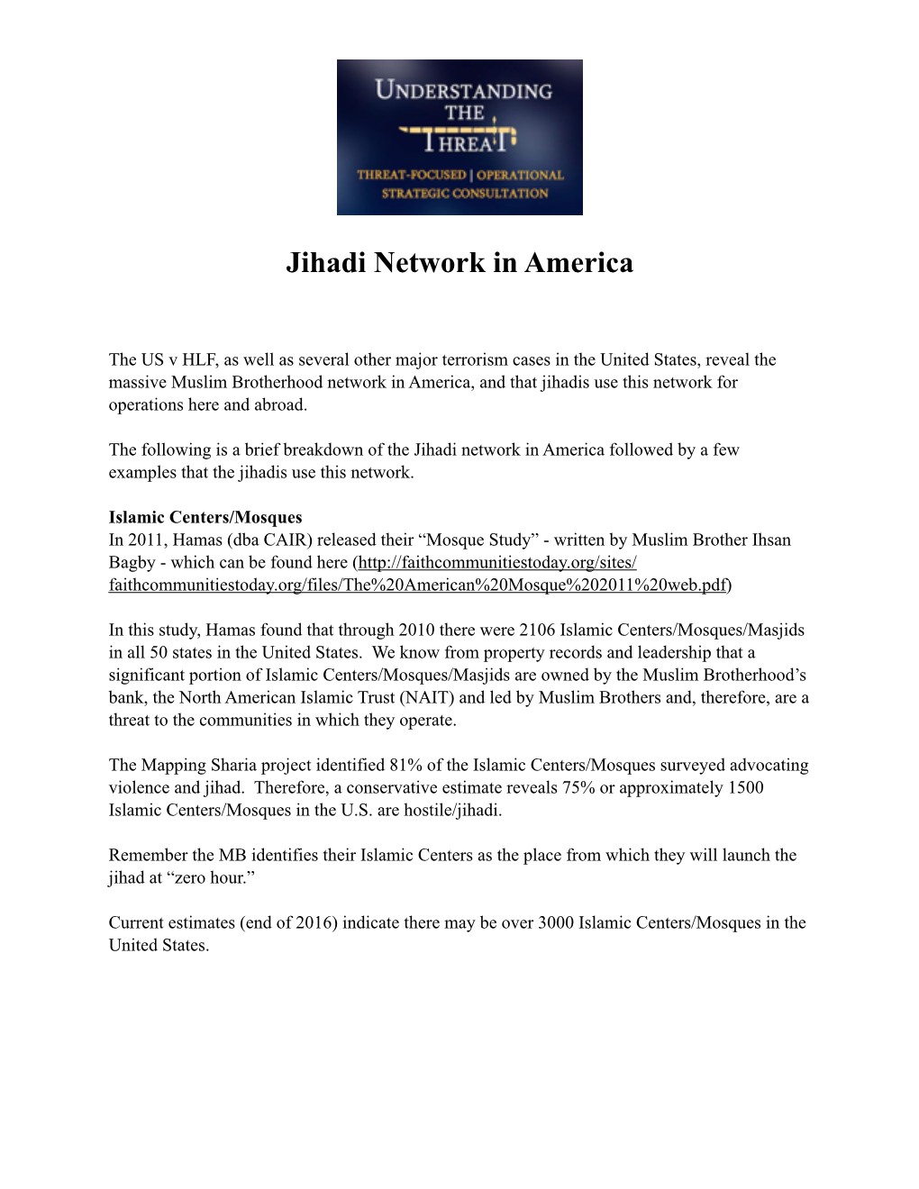 Jihadi Network in America