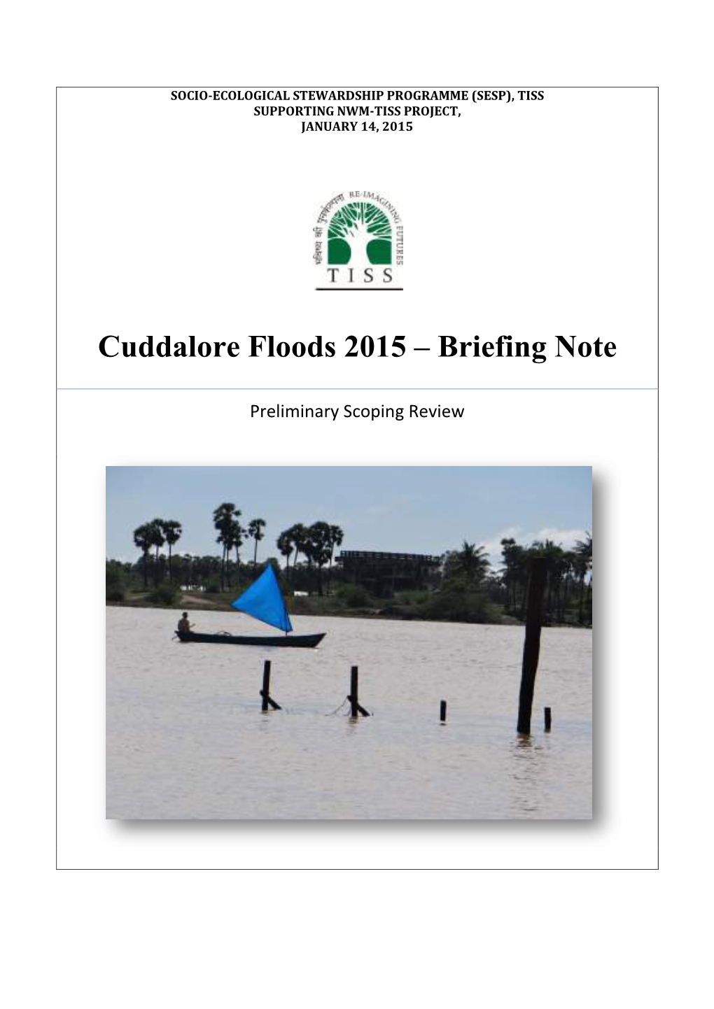 Cuddalore Floods 2015 – Briefing Note