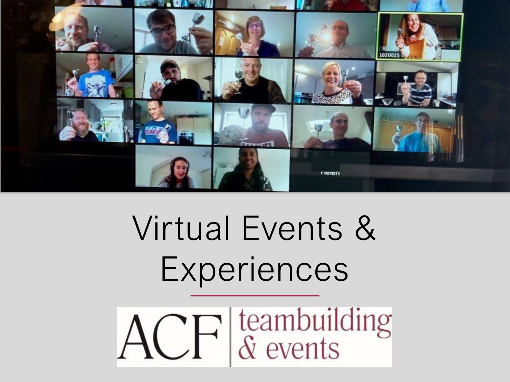 Virtual Events & Experiences