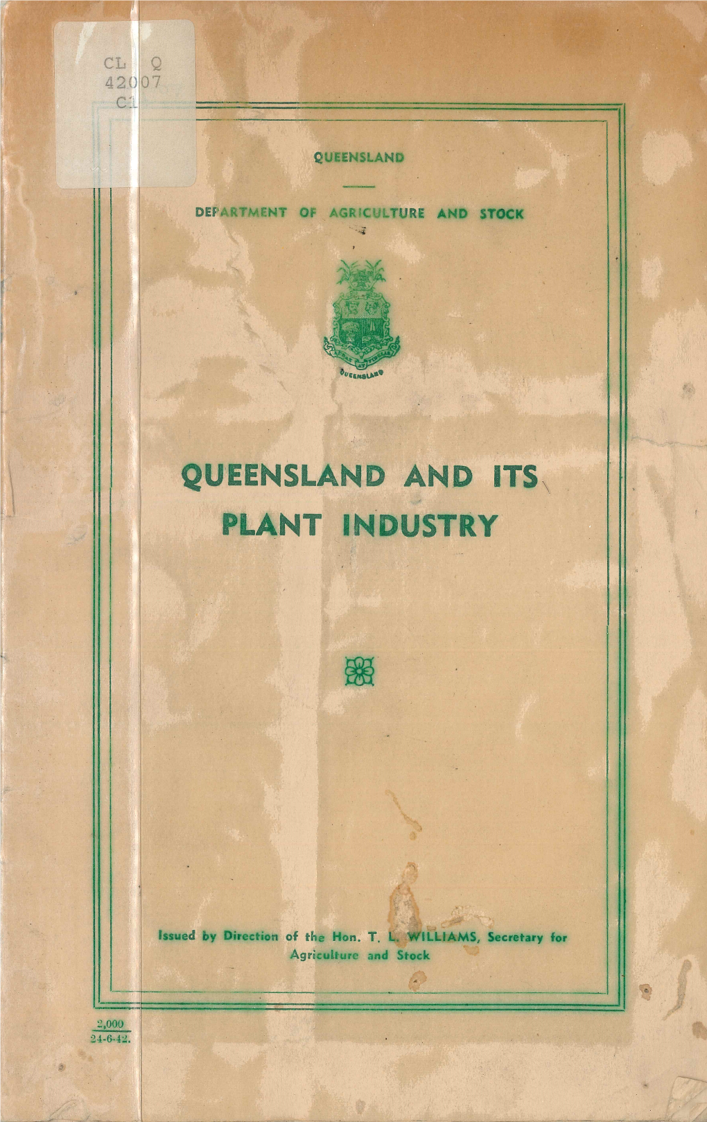 Queensland and Its Plant Industry