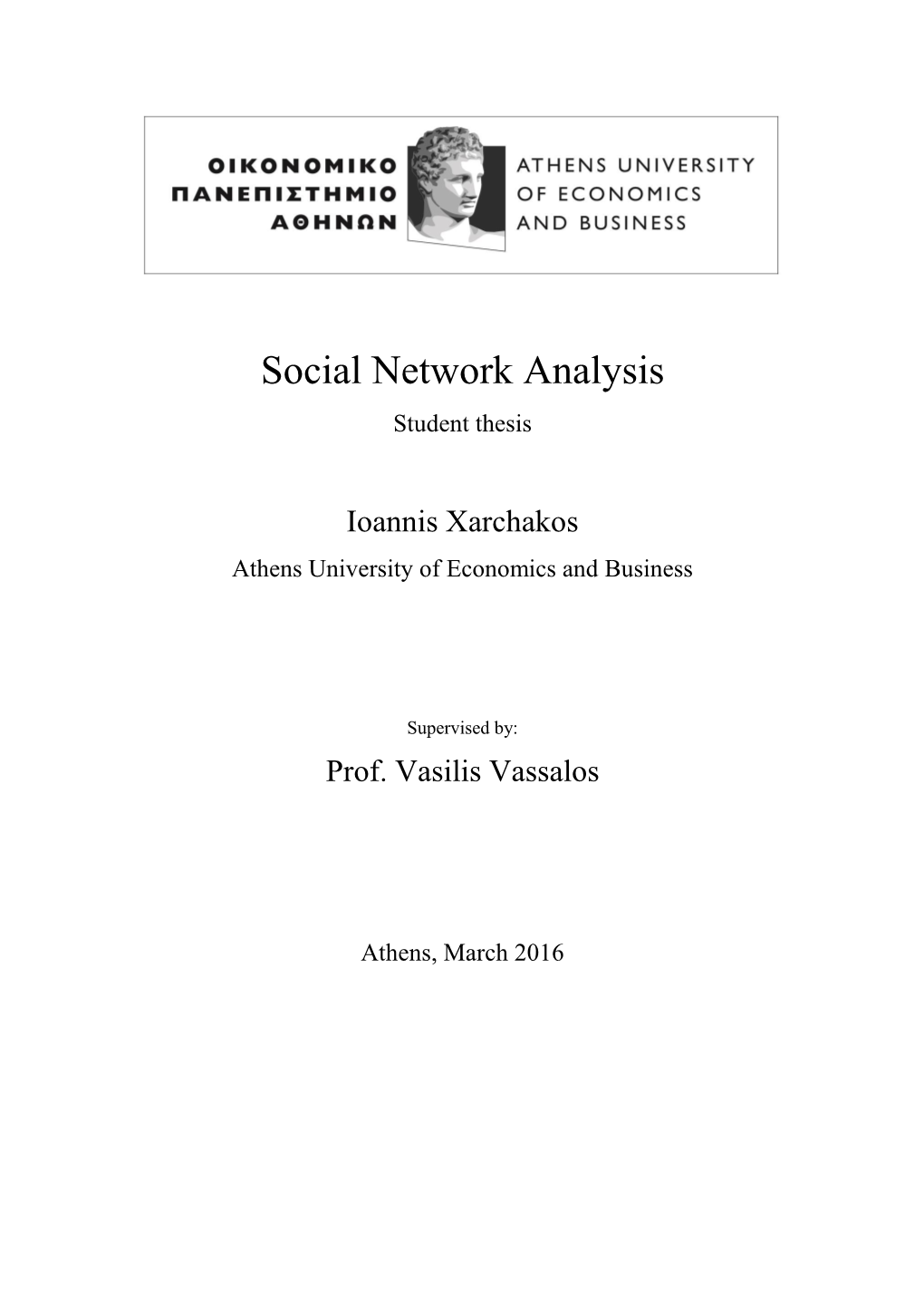 Social Network Analysis Student Thesis