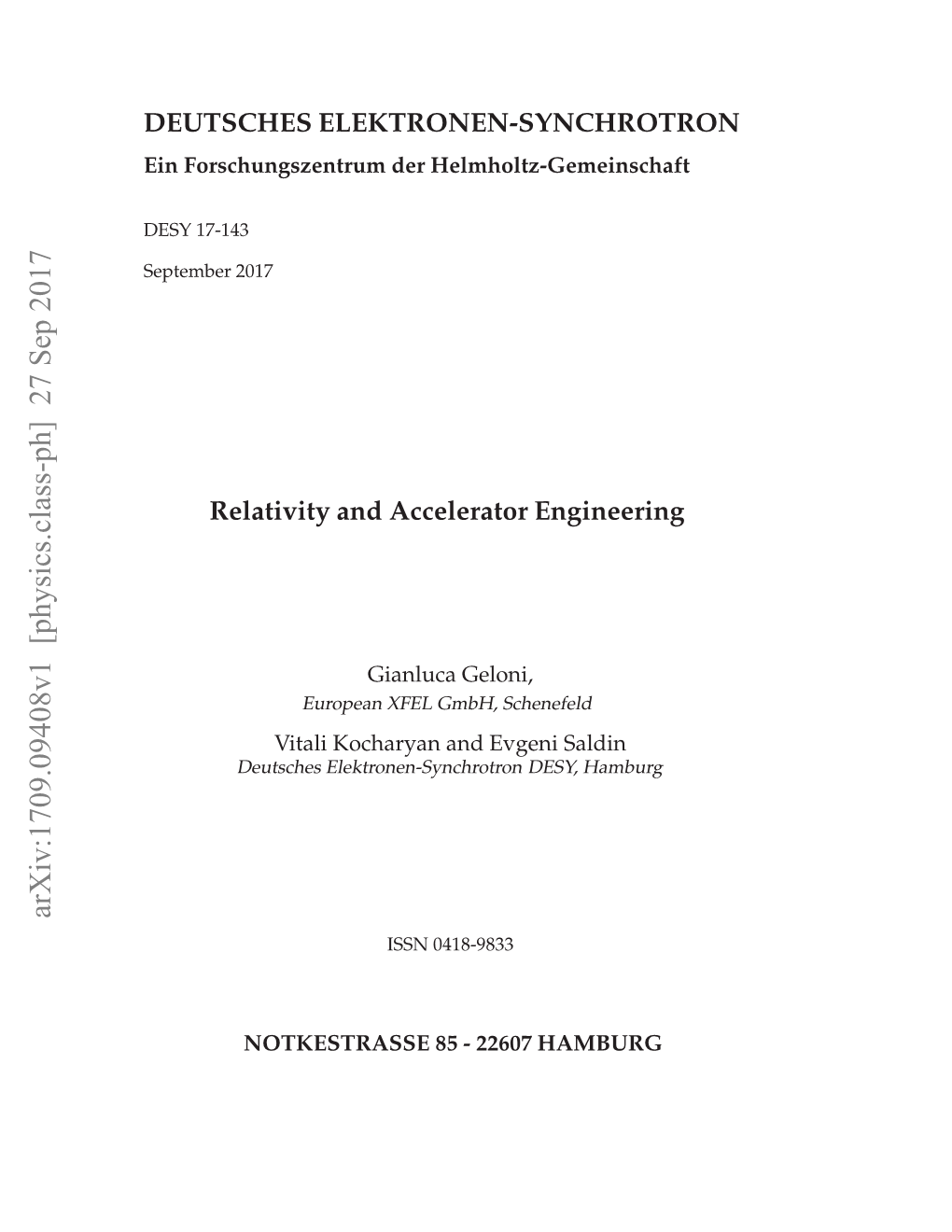 Relativity and Accelerator Engineering