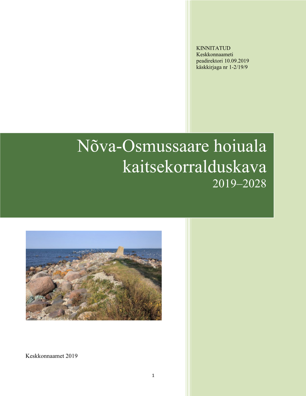 Nõva-Osmussaare Hoiuala Kaitsekorralduskava 2019-2028