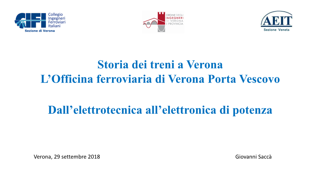 Dall'elettrotecnica All'elettronica Di Potenza -..:: CIFI Collegio Ingegneri
