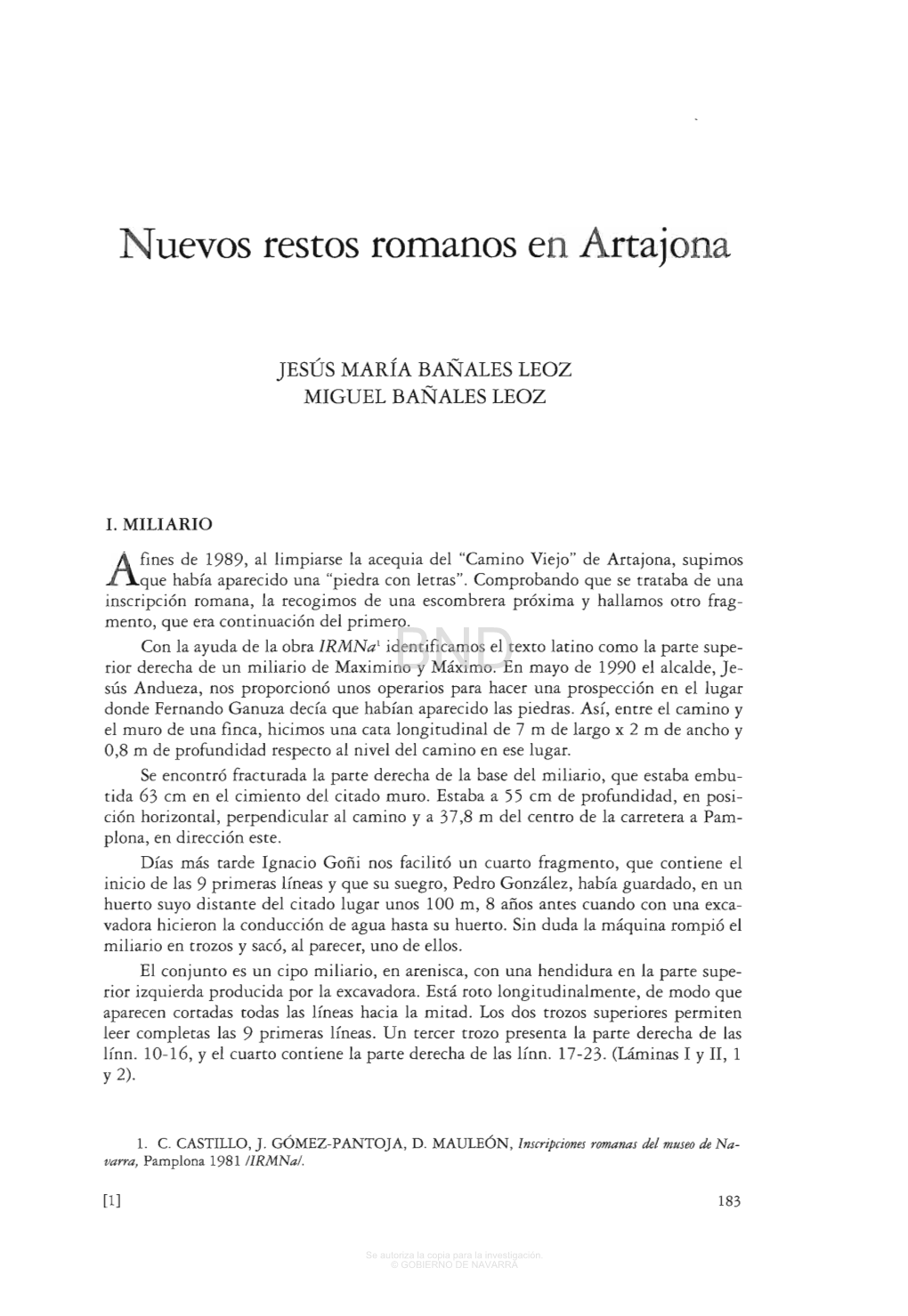 Nuevos Restos Romanos En Artajona