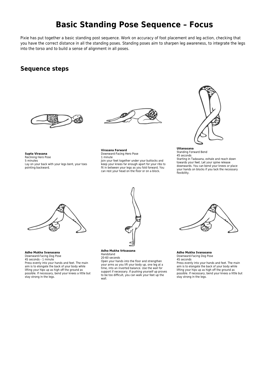 Basic Standing Pose Sequence &#8211; Focus