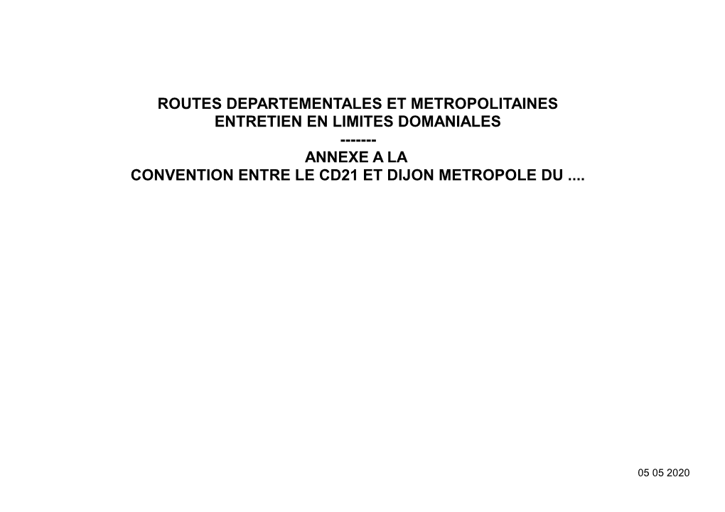 Annexe a La Convention Entre Le Cd21 Et Dijon Metropole Du