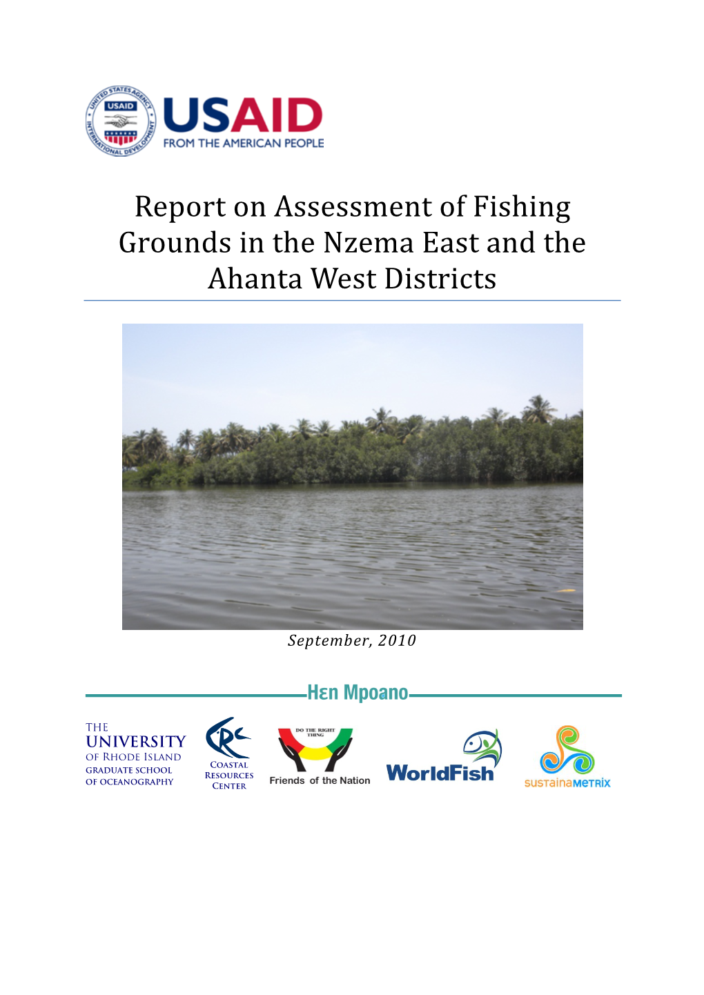 Report on Assessment of Fishing Grounds in the Nzema East and the Ahanta West Districts