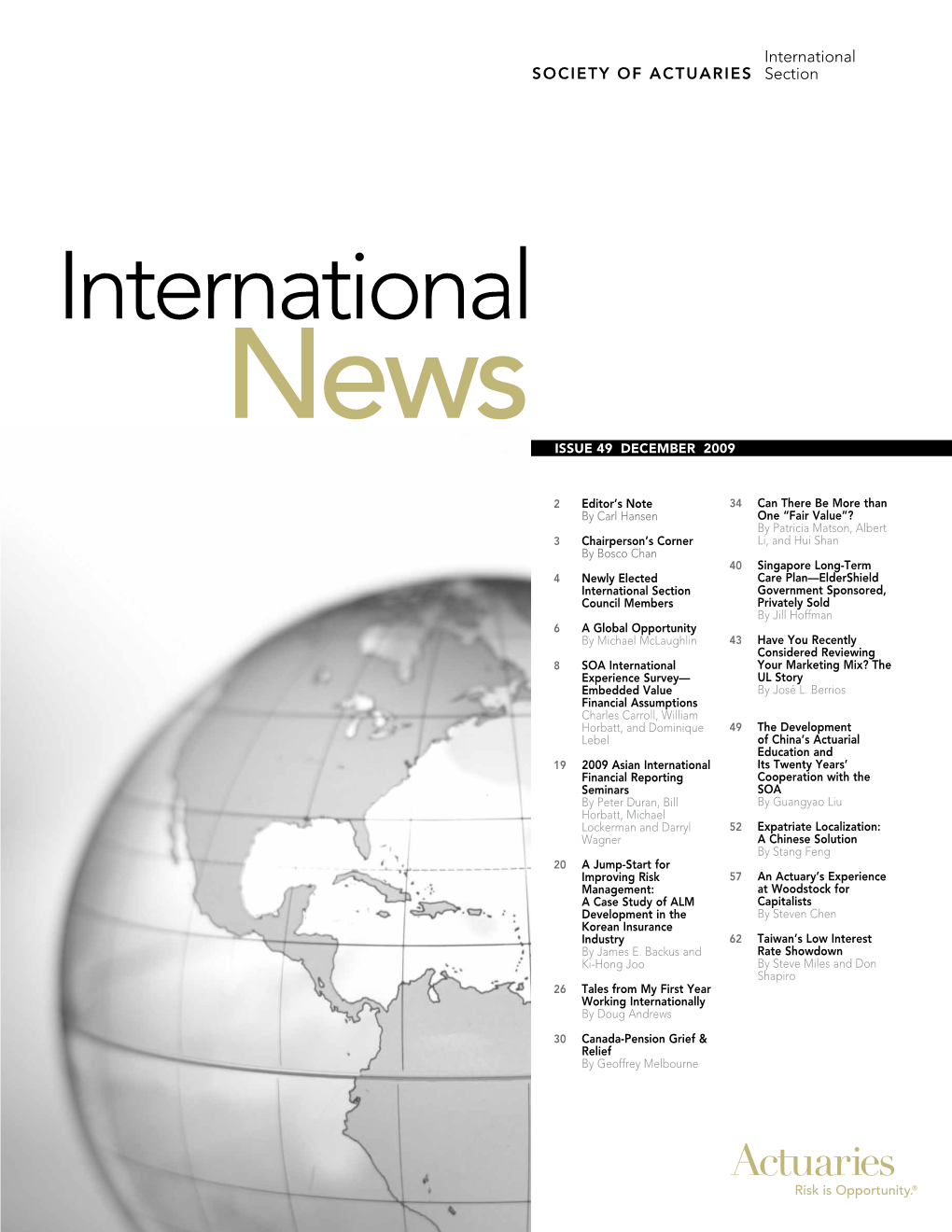 International News, Issue 49, December 2009