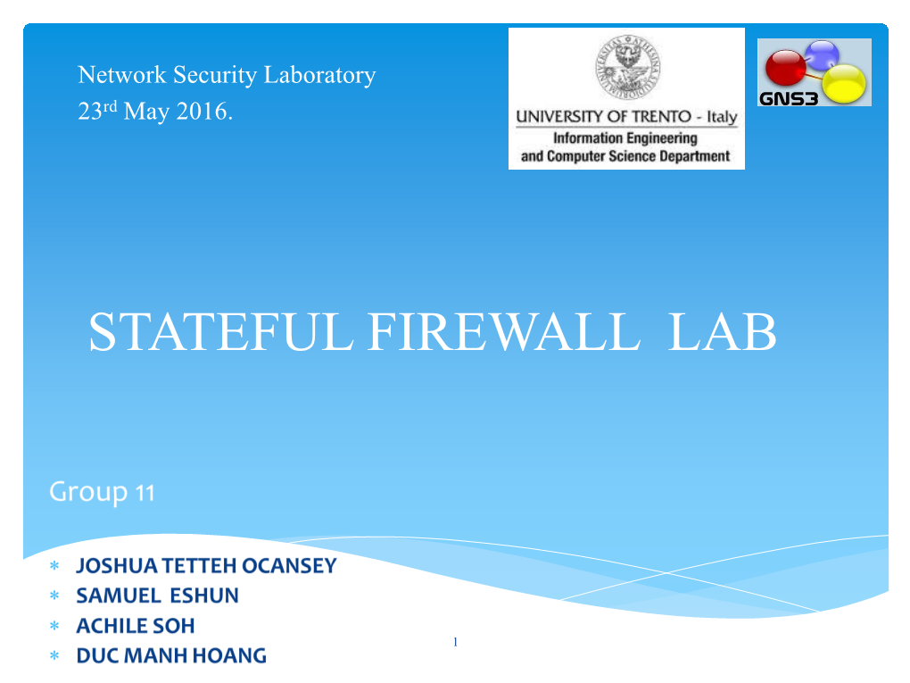 Stateful Firewall Lab