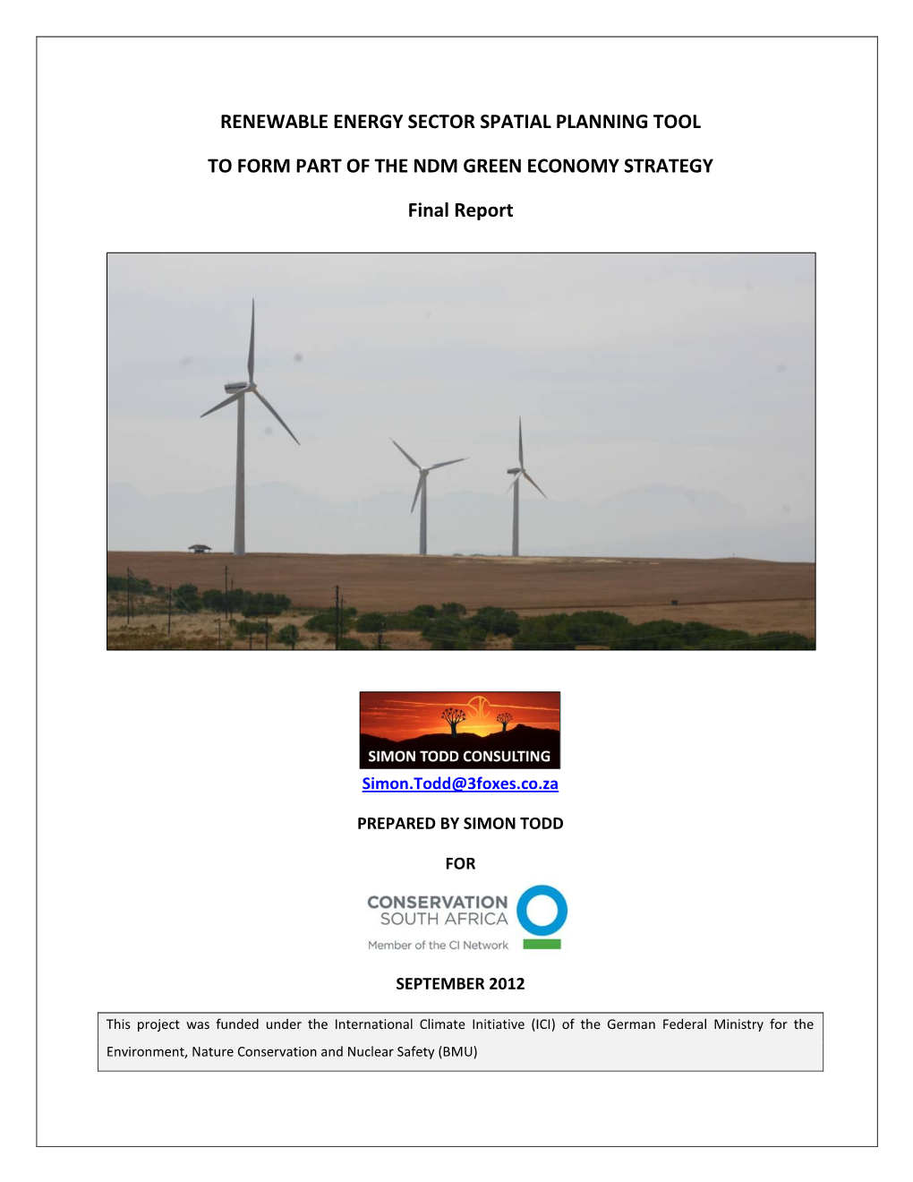 Renewable Energy Sector Spatial Planning Tool To