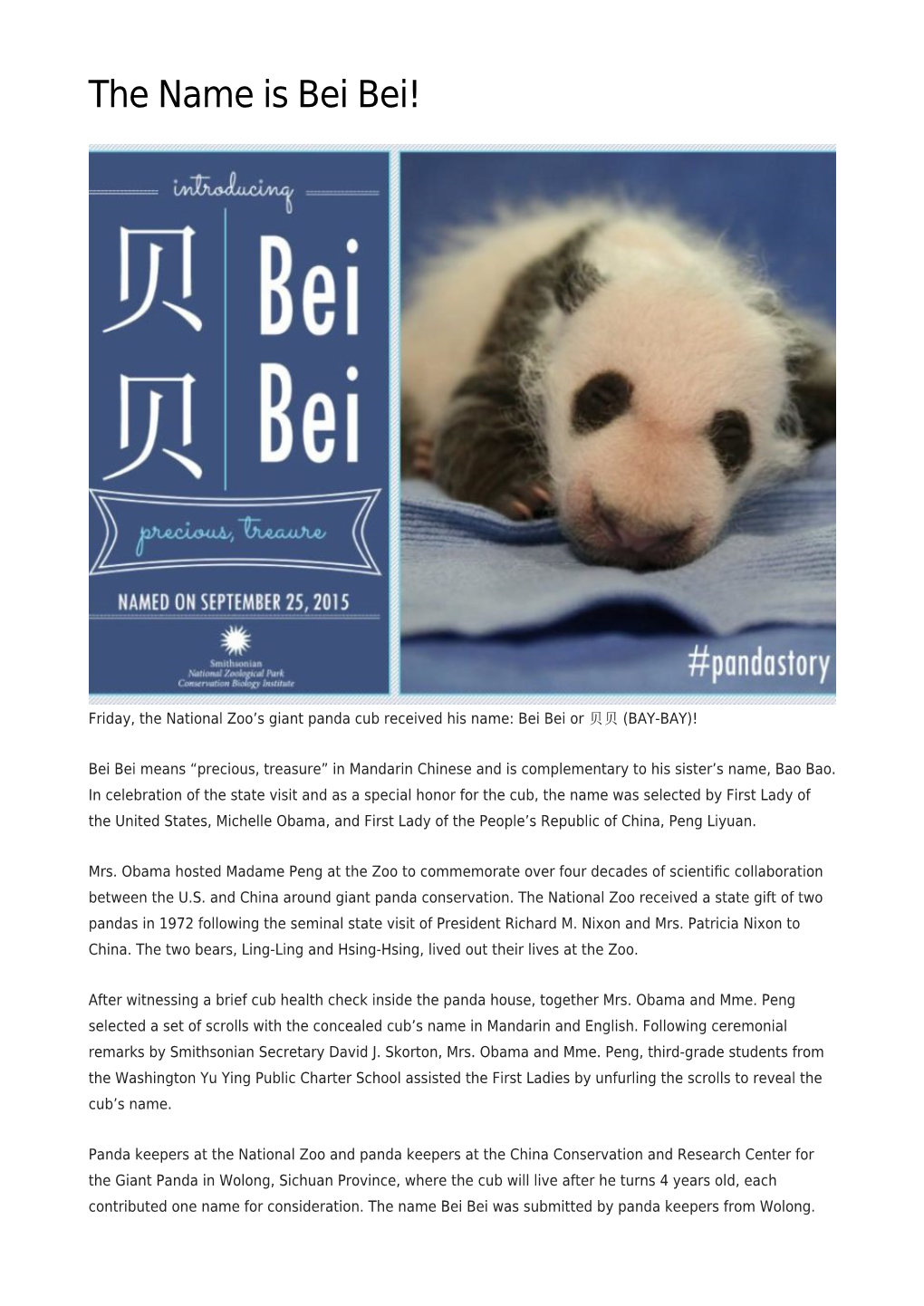 The Name Is Bei Bei!