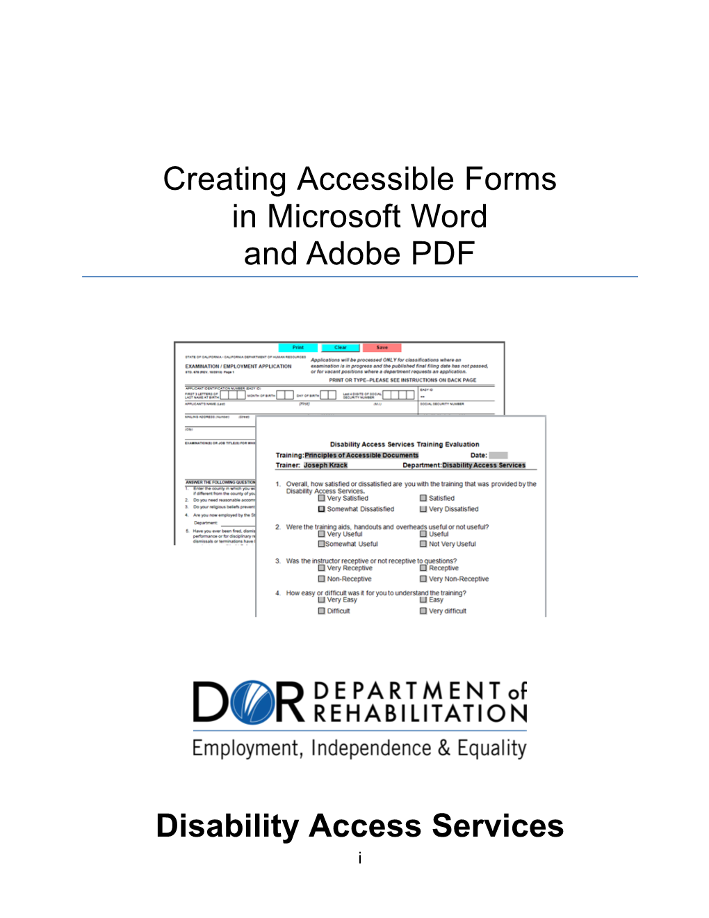 Creating Accessible Forms in Microsoft Word and Adobe PDF