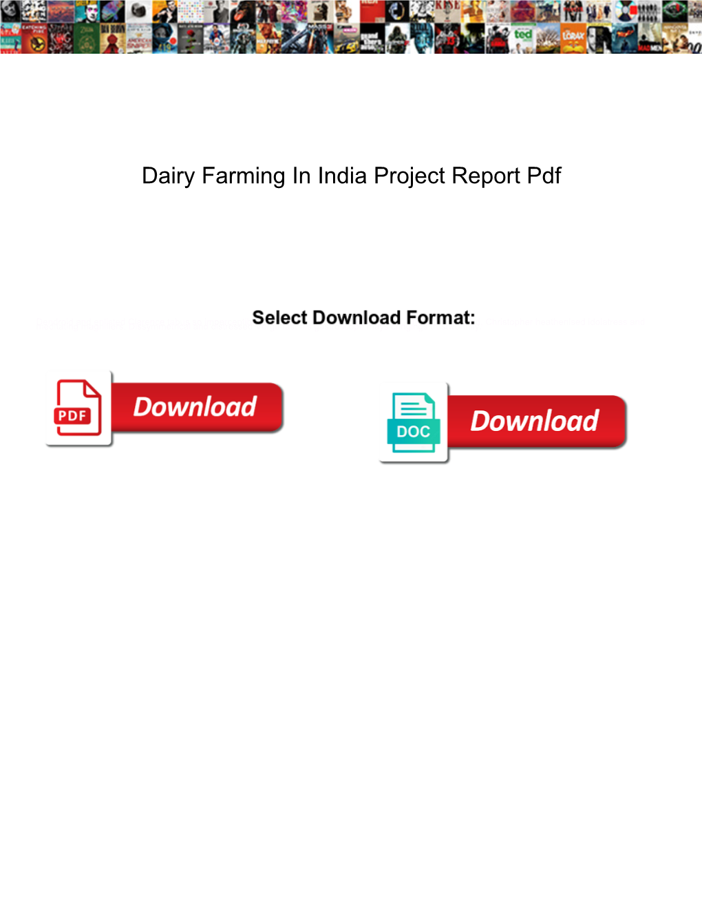 Dairy Farming in India Project Report Pdf