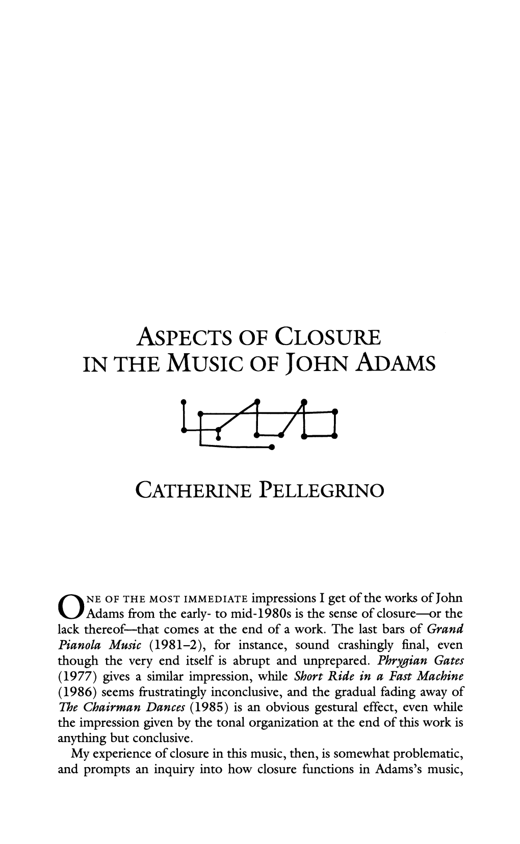 Aspects of Closure in the Music of John Adams