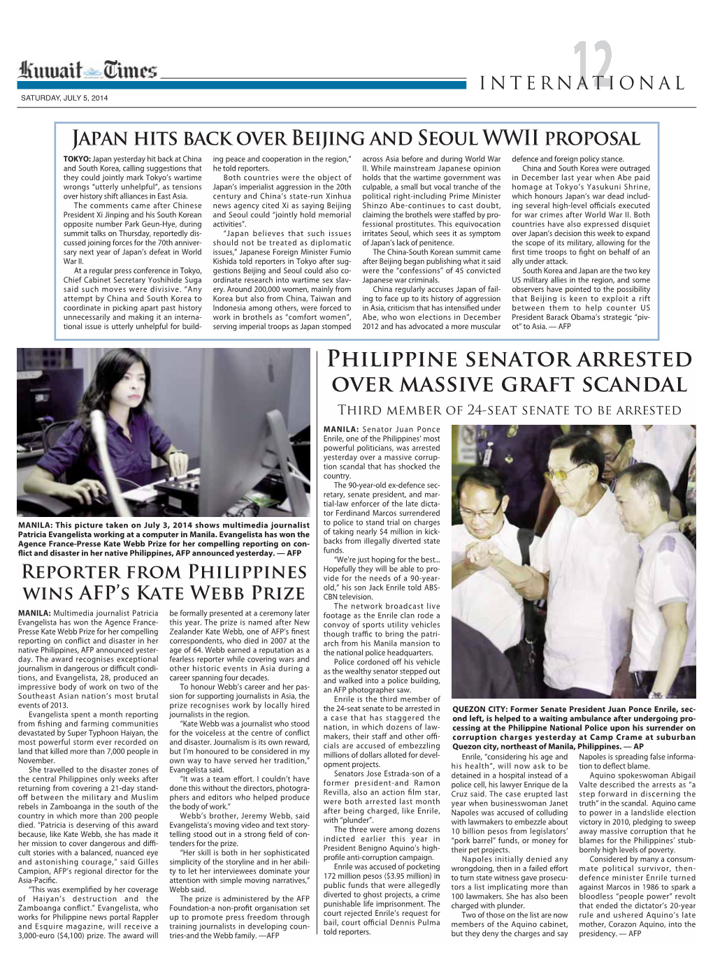 Philippine Senator Arrested Over Massive Graft Scandal Third Member of 24-Seat Senate to Be Arrested