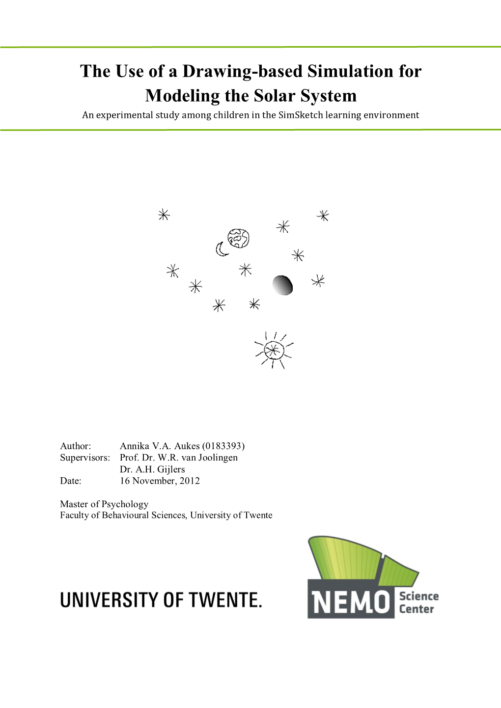 The Use of a Drawing-Based Simulation for Modeling the Solar System an Experimental Study Among Children in the Simsketch Learning Environment