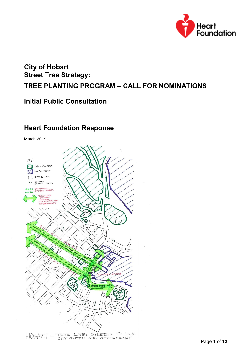 City of Hobart Street Tree Strategy: TREE PLANTING PROGRAM – CALL for NOMINATIONS