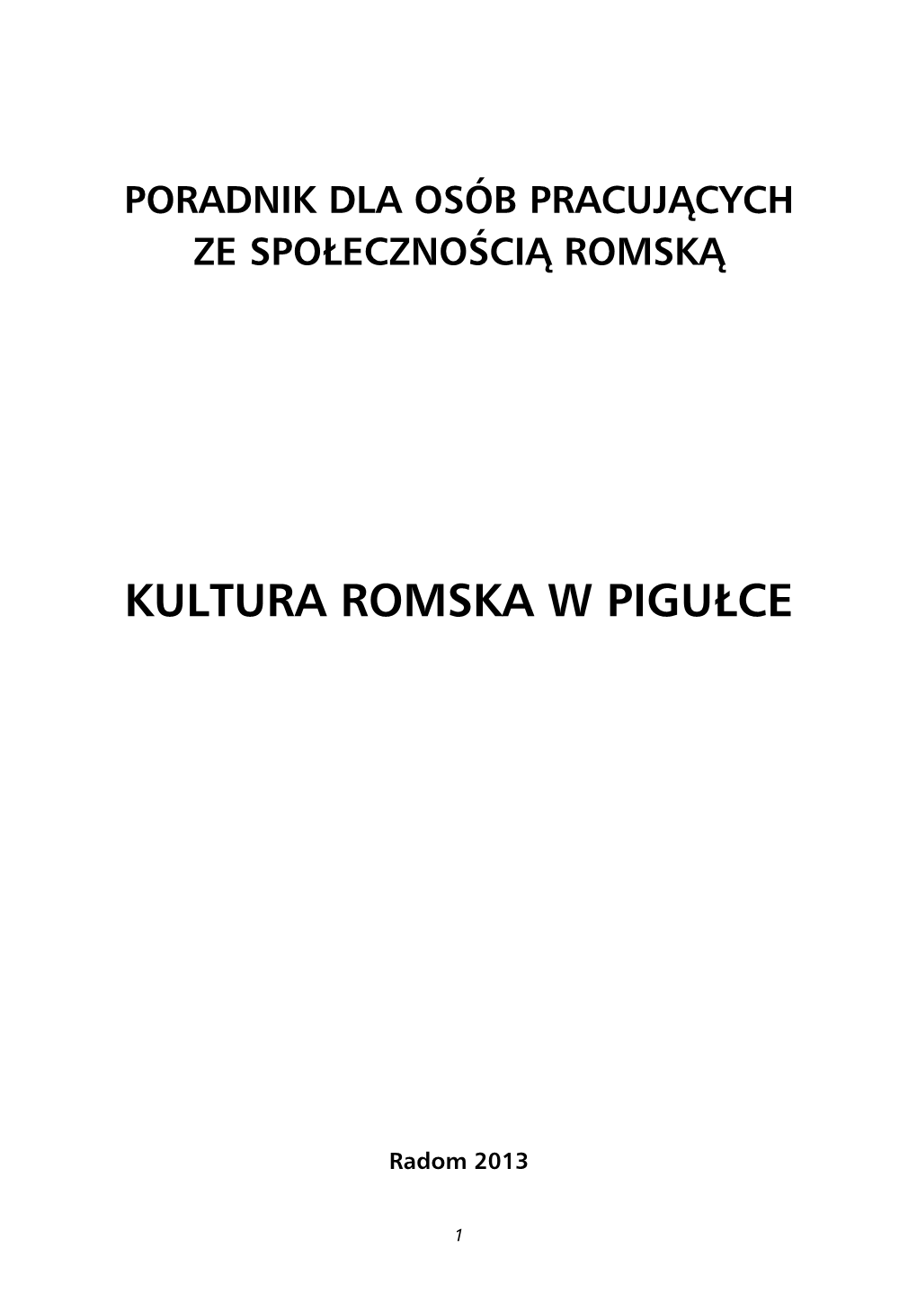 Kultura Romska W Pigułce