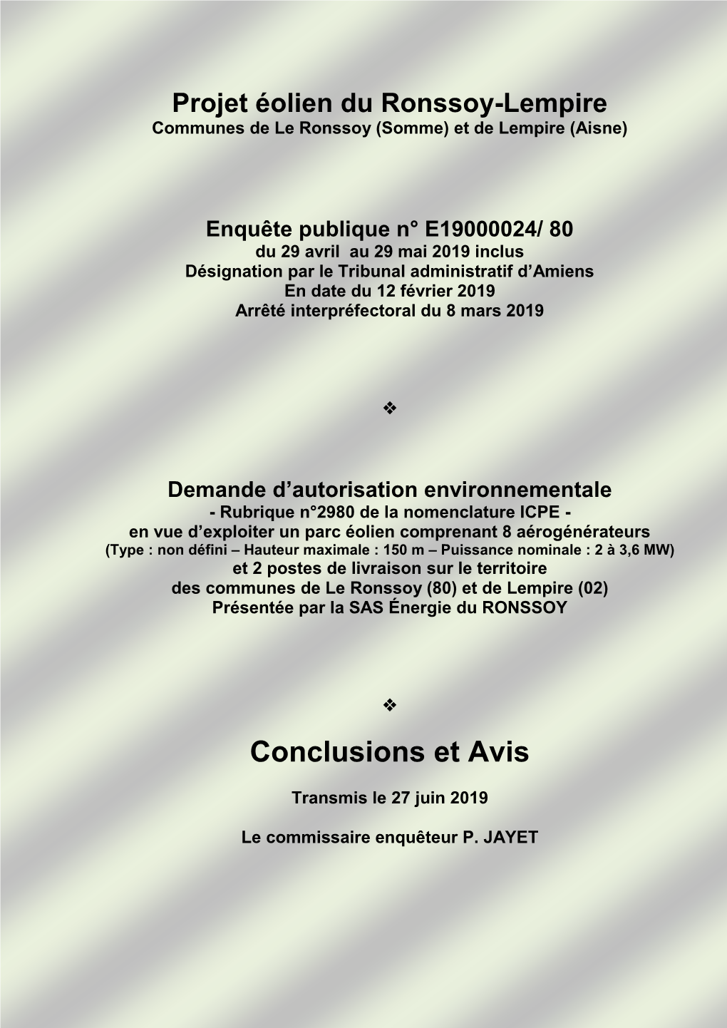 Conclusions Et Avis