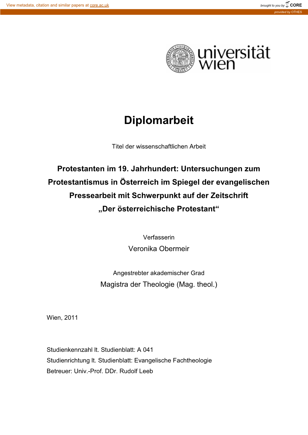 Diplomarbeit