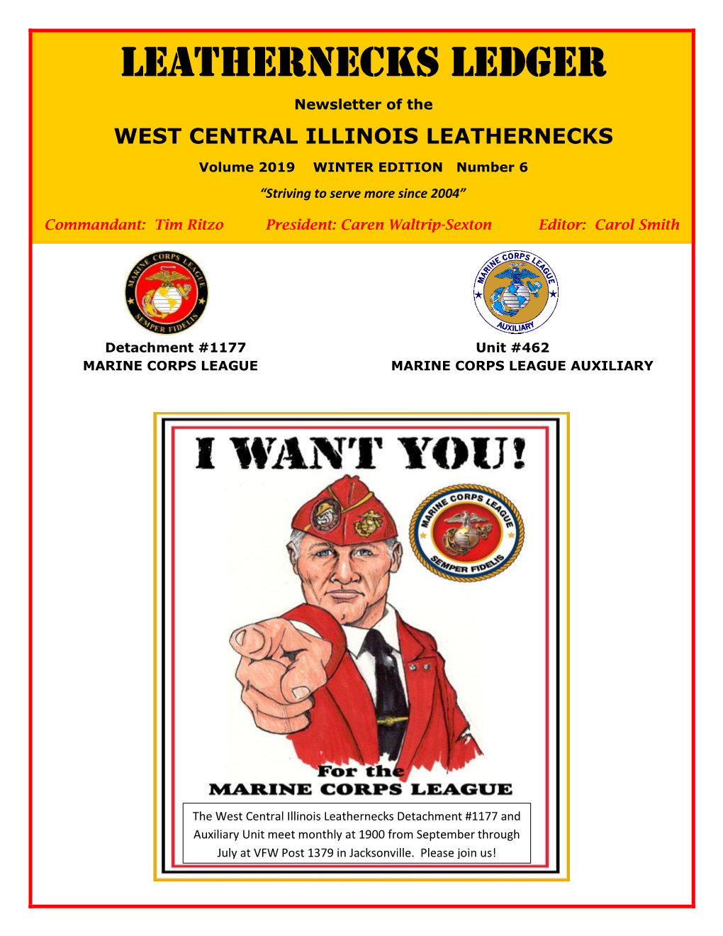 LEATHERNECKS LEDGER Newsletter of the WEST CENTRAL ILLINOIS LEATHERNECKS