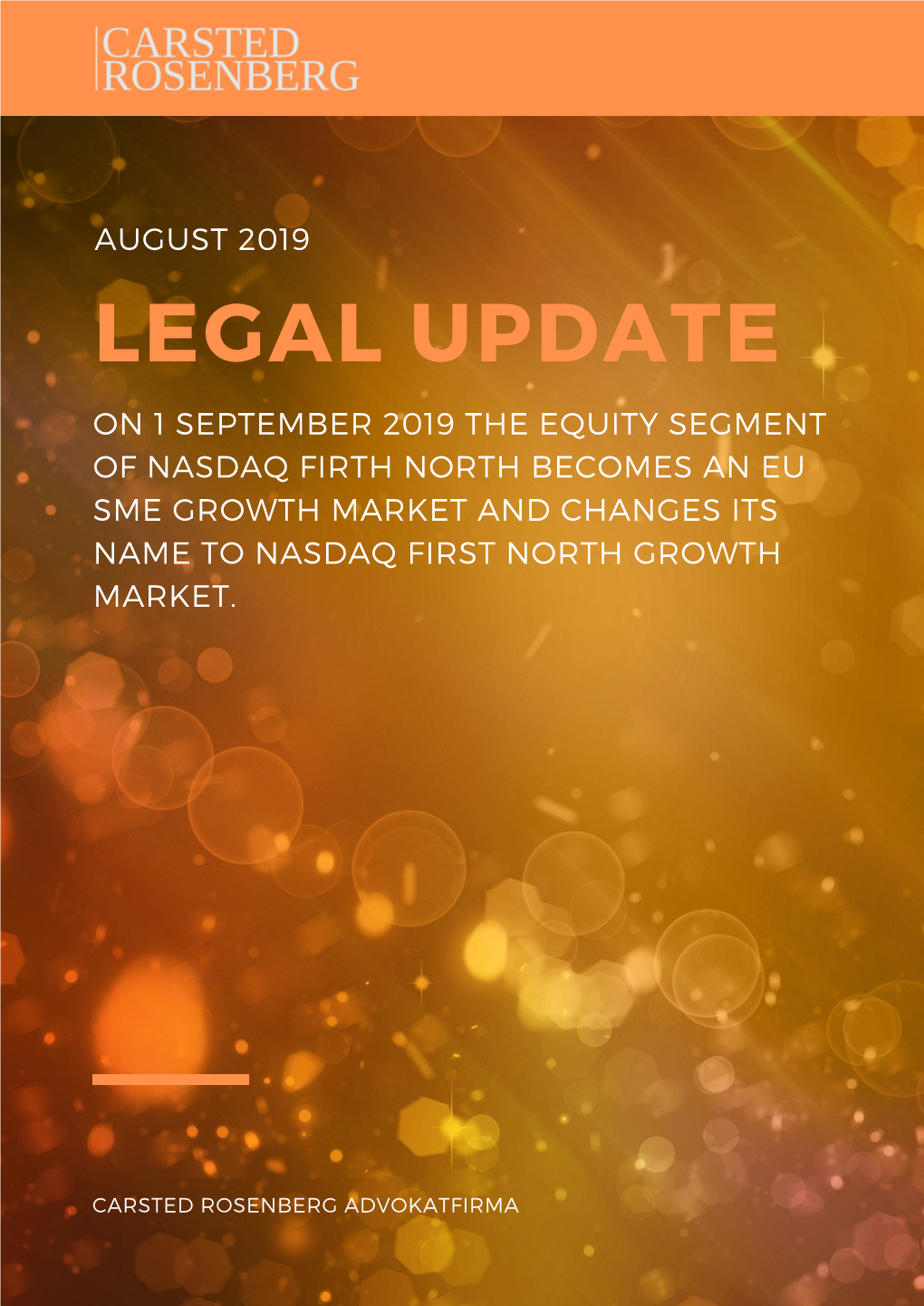 Legal Update Denmark Nasdaq First North Growth Market