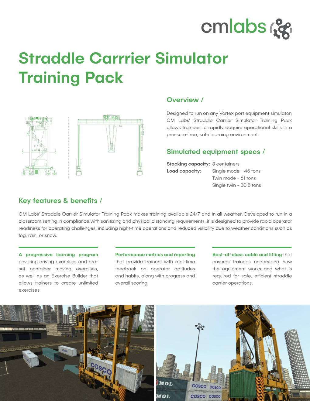 Straddle Carrrier Simulator Training Pack