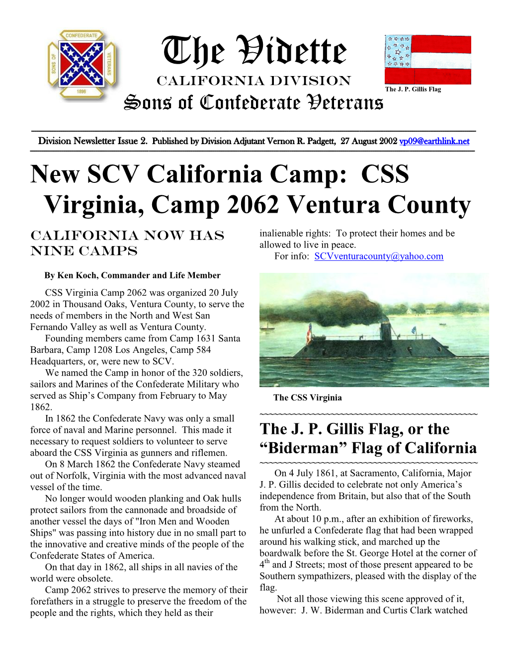 The Vidette California Division the J