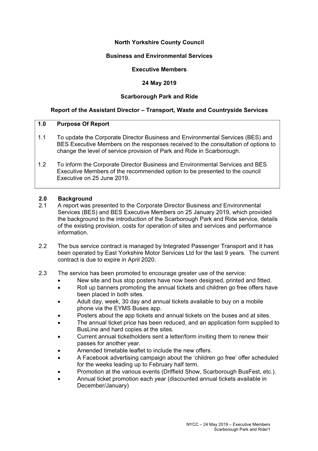 North Yorkshire County Council Business and Environmental