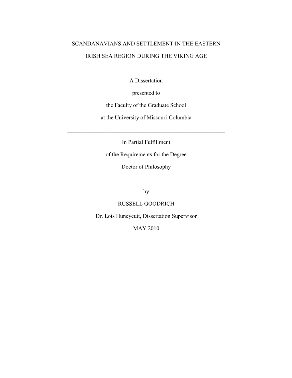 Scandanavians and Settlement in the Eastern Irish Sea Region