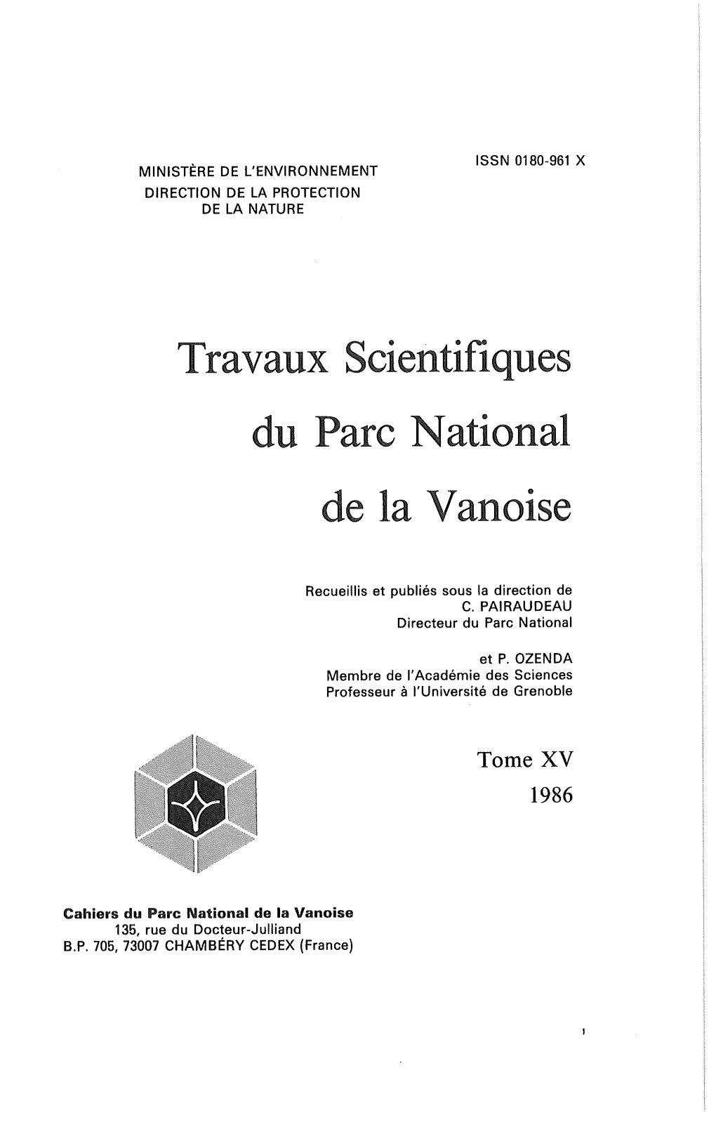 Travaux Scientifiques