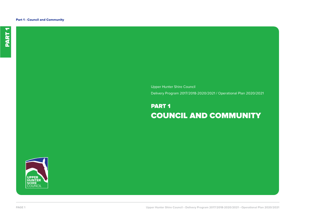 Council and Community PART 1 PART