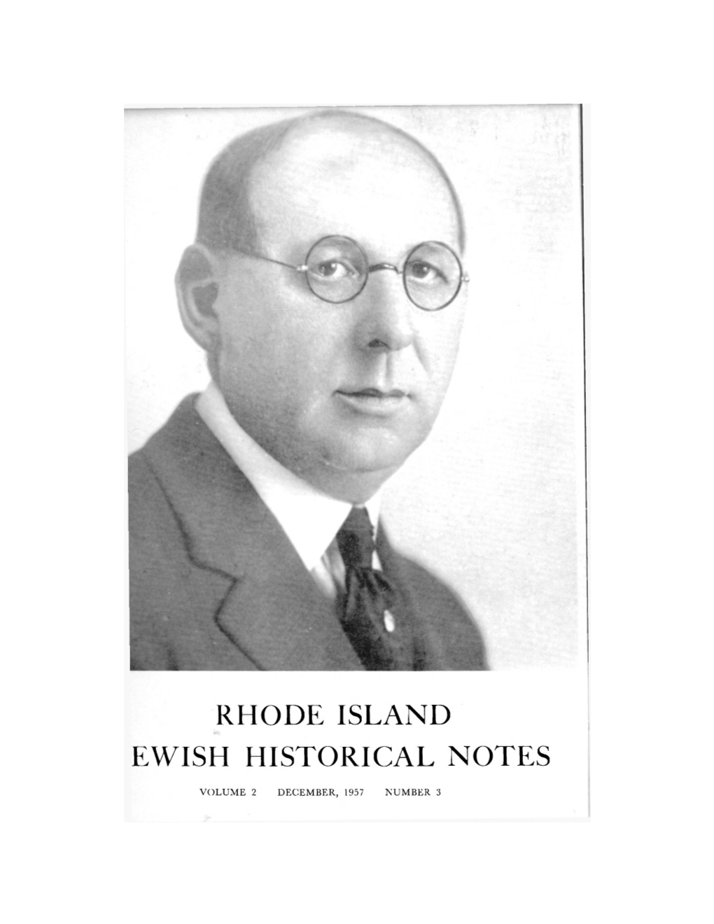 Rhode Island Ewish Historical Notes