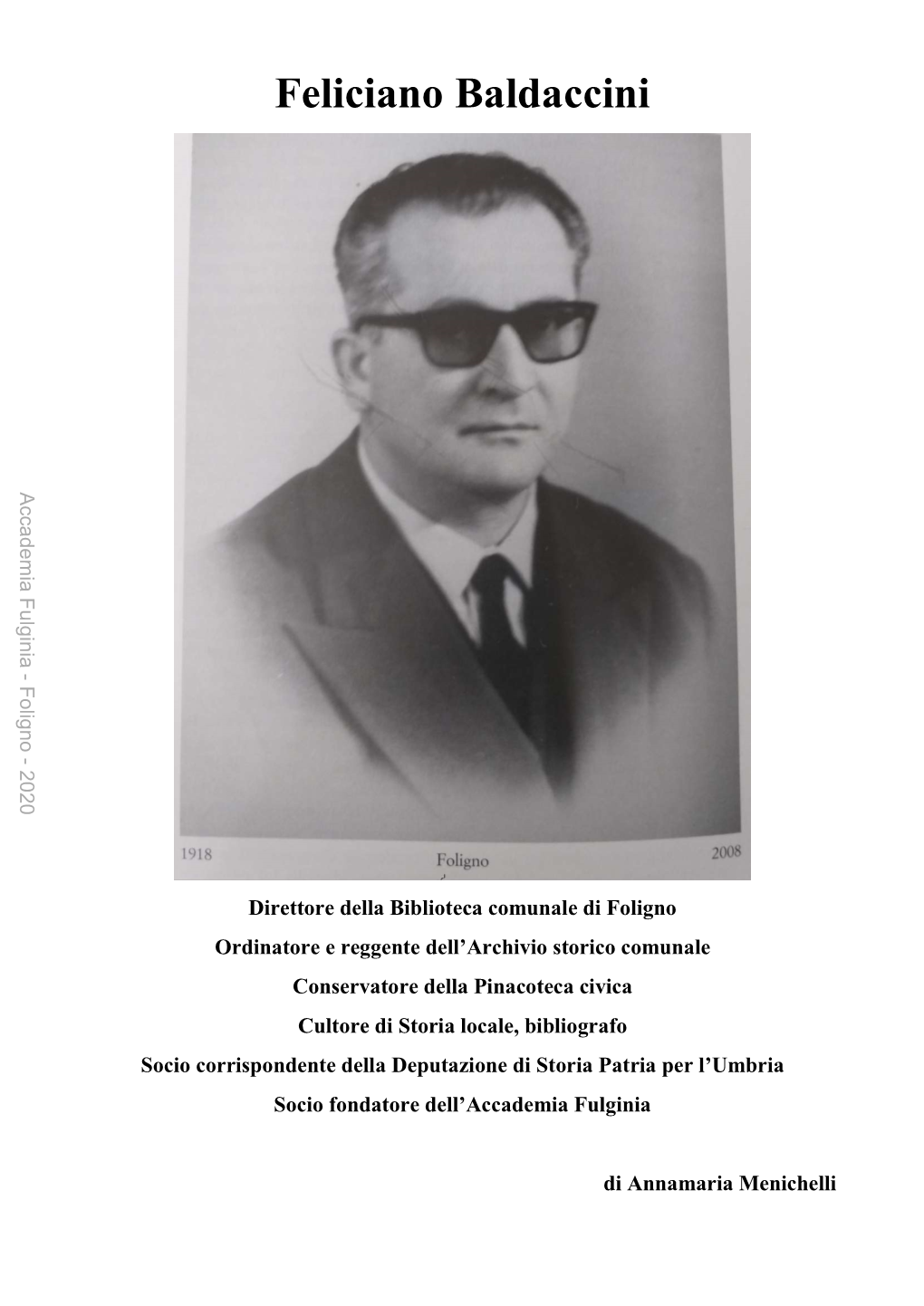 Feliciano Baldaccini Accademia Fulginia - Foligno - 2020