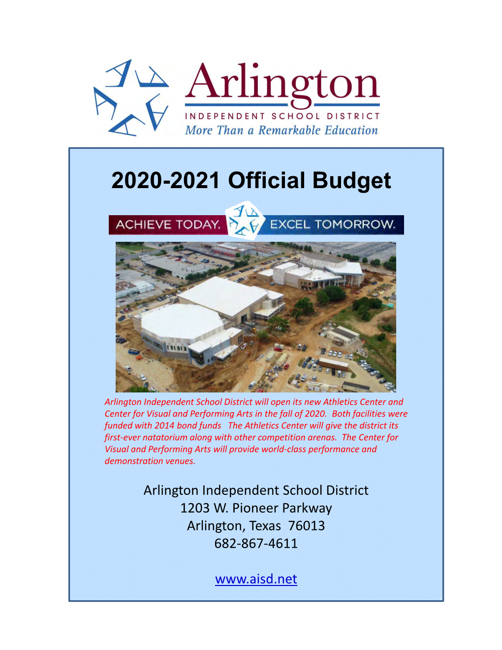 2020-2021 Official Budget