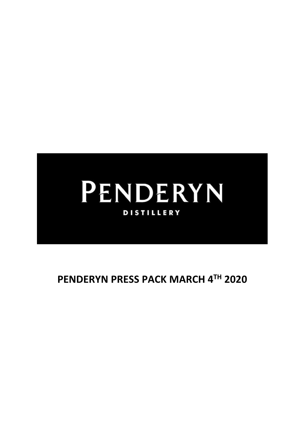 Penderyn Press Pack March 4Th 2020