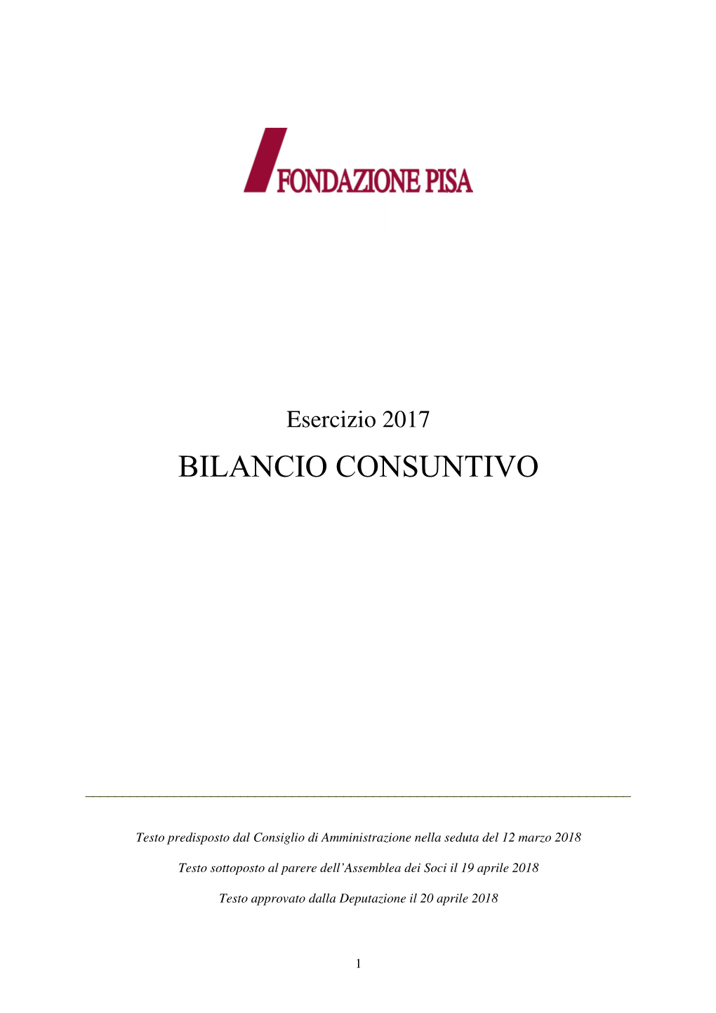 Bilancio Consuntivo