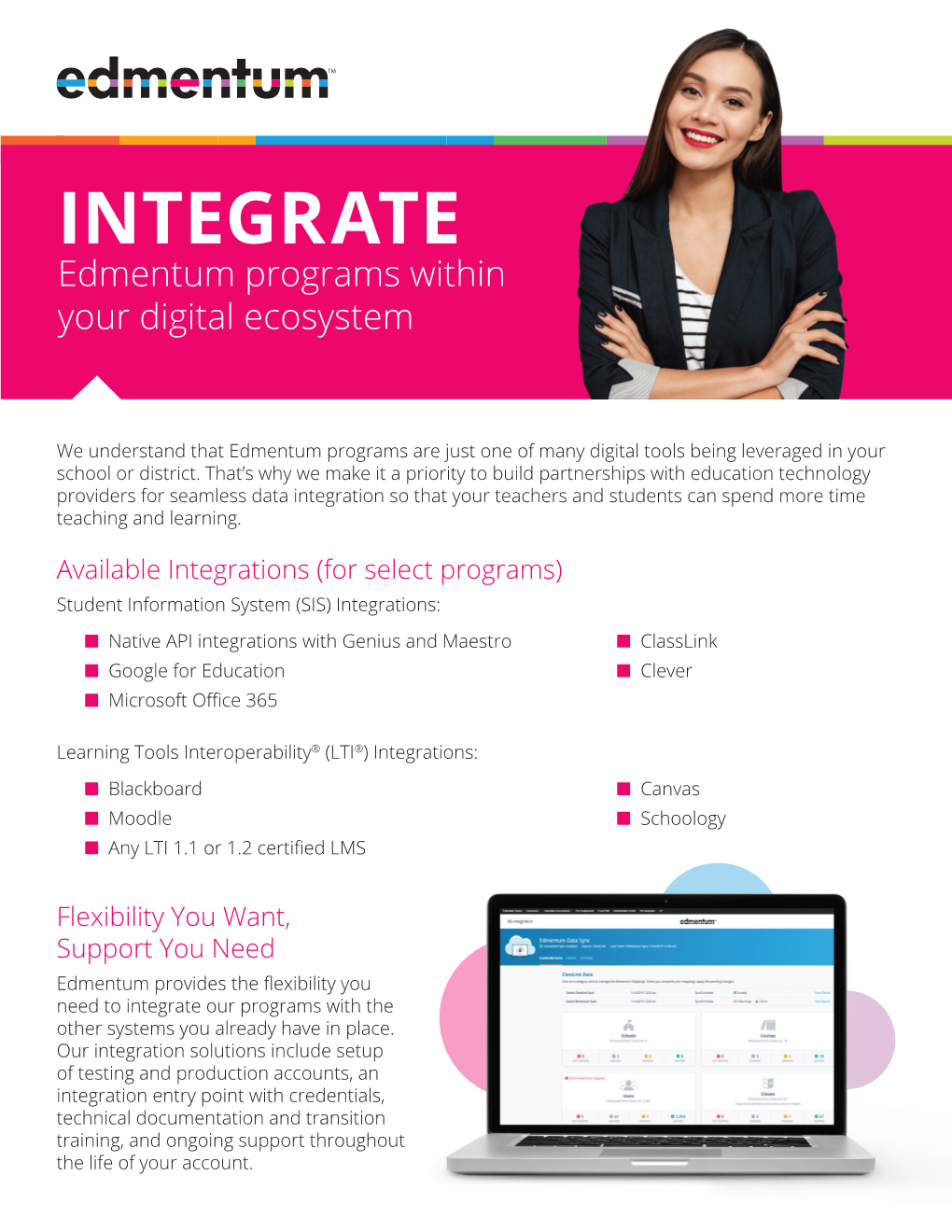 INTEGRATE Edmentum Programs Within Your Digital Ecosystem