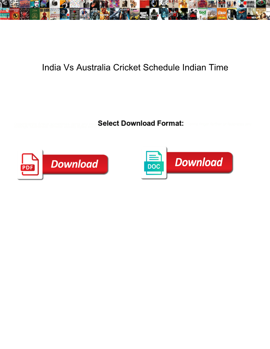 India Vs Australia Cricket Schedule Indian Time