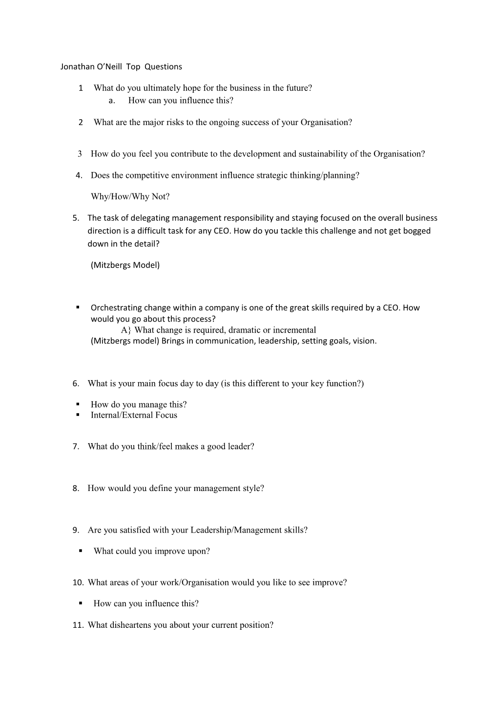 Jonathan O Neill Top Questions s1