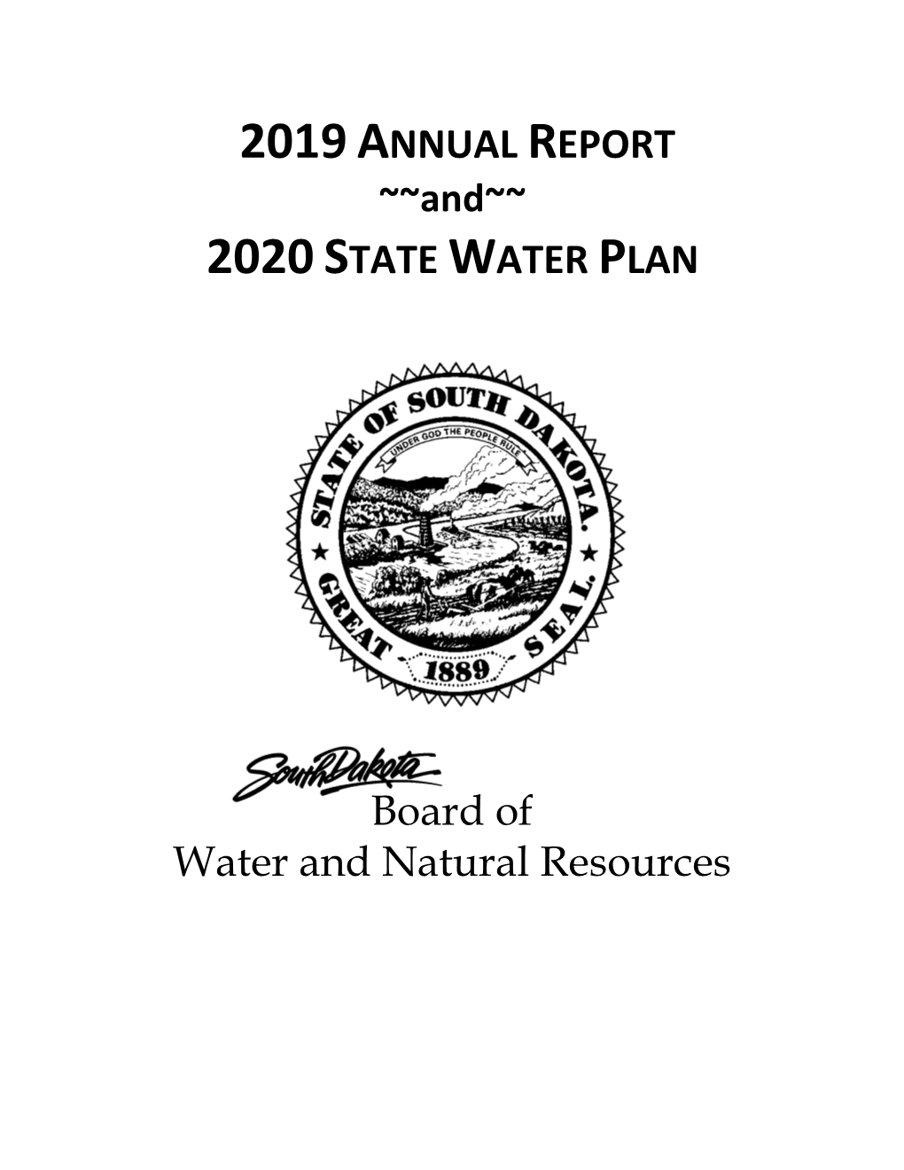 2019 Annual Report and 2020 State Water Plan