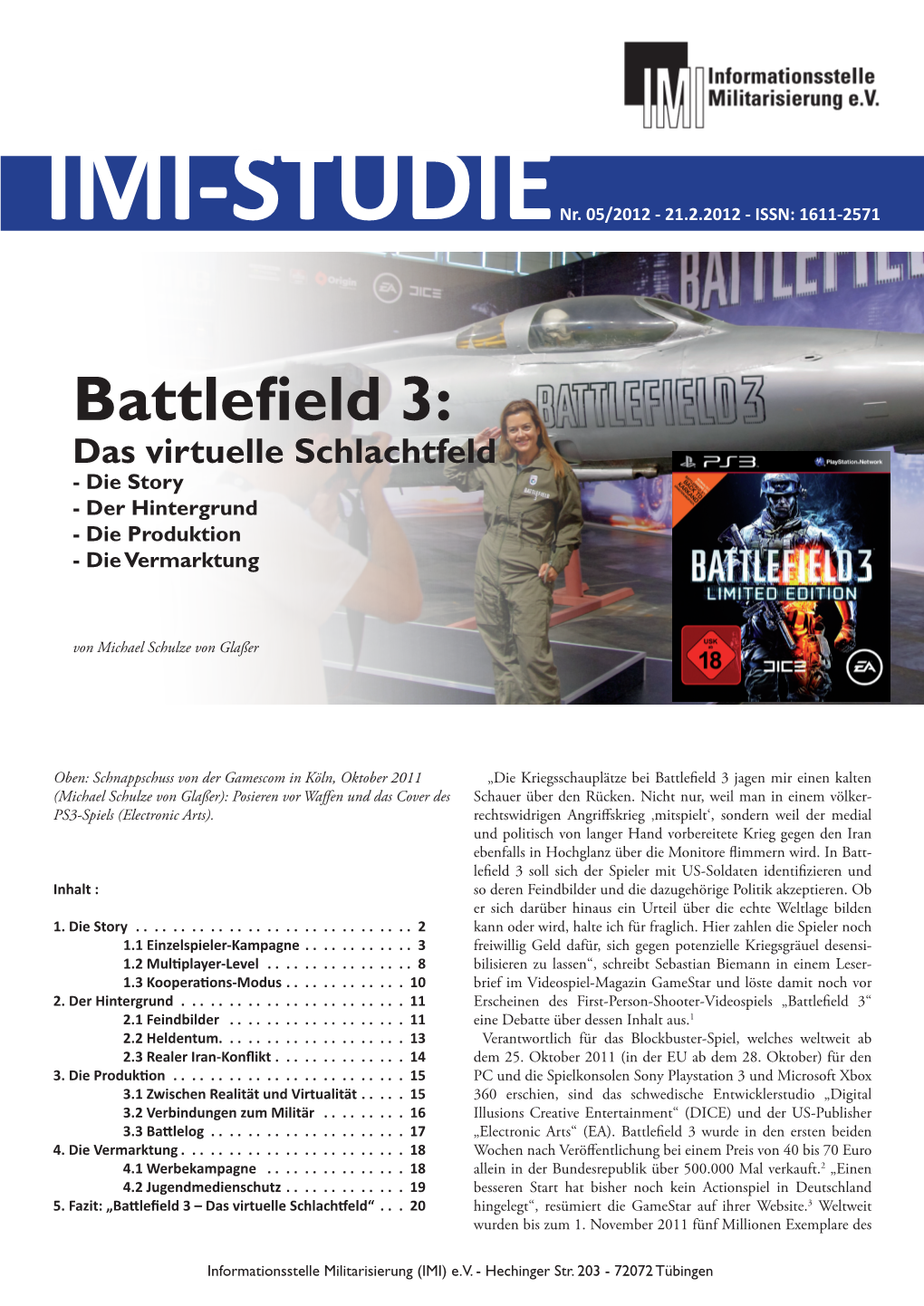 Battlefield 3: Das Virtuelle Schlachtfeld - Die Story - Der Hintergrund - Die Produktion - Die Vermarktung