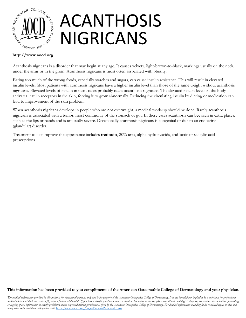 Acanthosis Nigricans