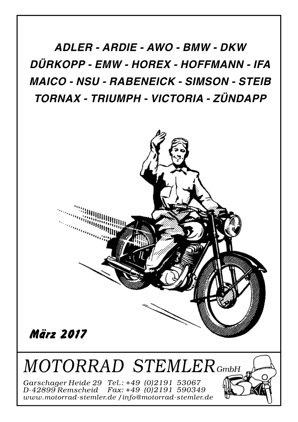 ADLER Bis ZÜNDAPP 00 00 0 001 576 Je Nach Modell Im Tausch Ab Lager Möglich!