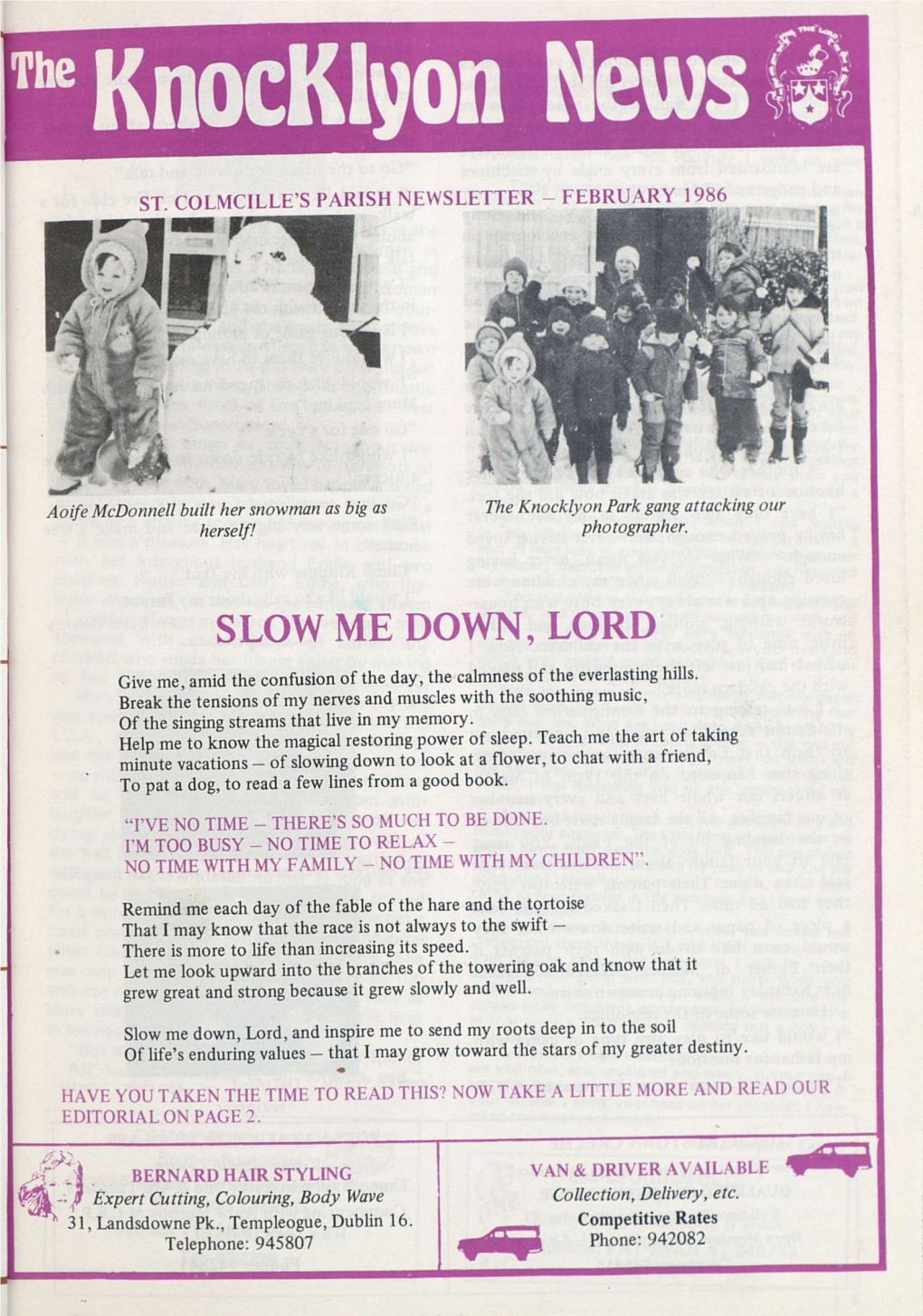 Knocklyon News February 1986.Pdf